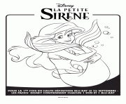 Coloriage disney la petite sirene officiel affiche 4